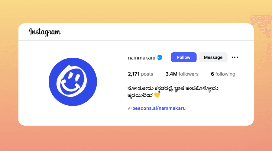 Kannada Language Instagram Bios ideas and examples