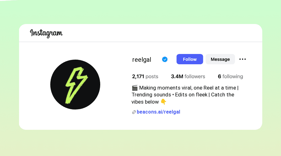 Instagram Bios for Reels Creators ideas and examples