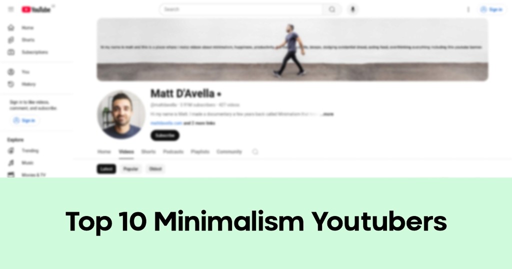 Top 10 Minimalism Youtubers to Watch in 2025 - My Framer Site