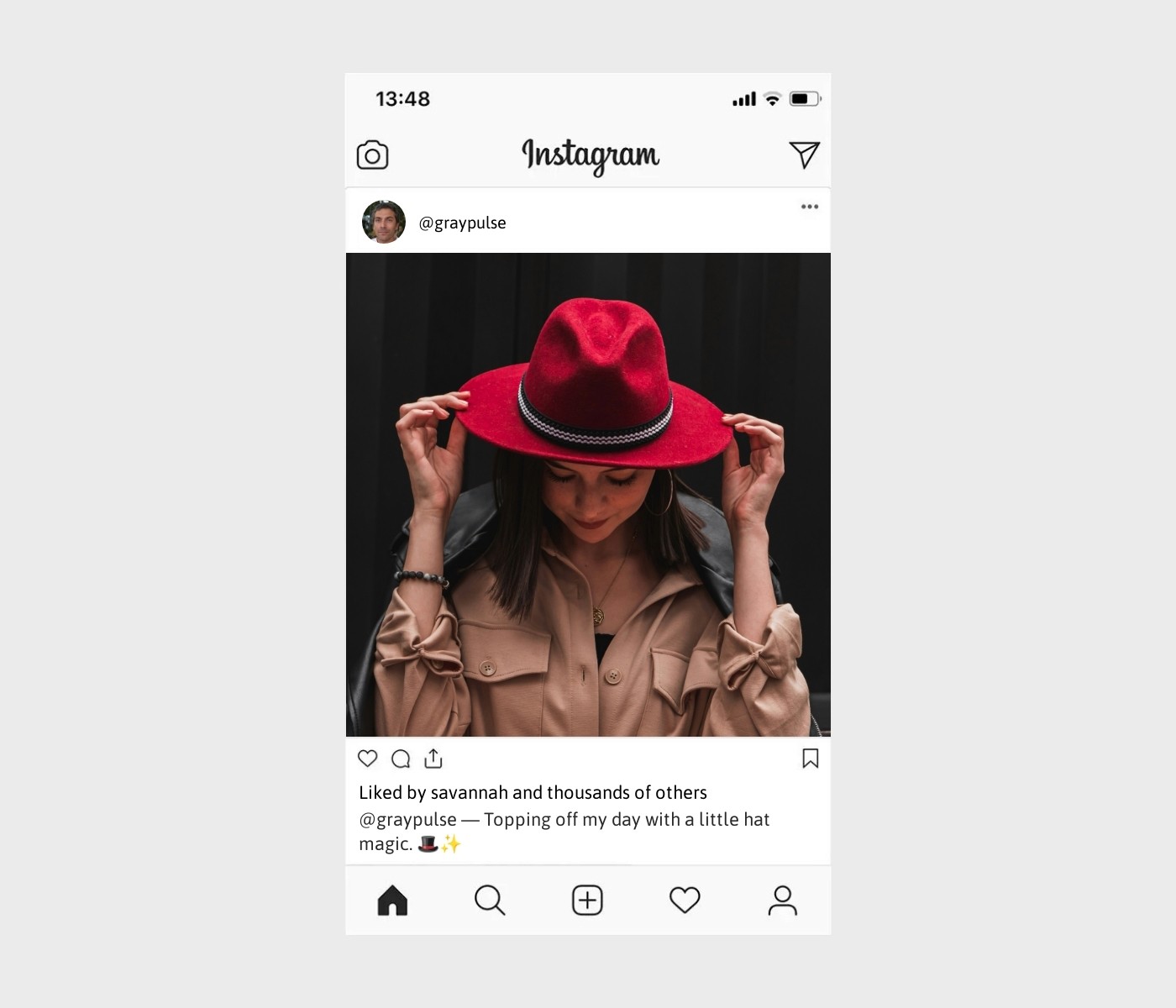 hat-caption-for-instagram