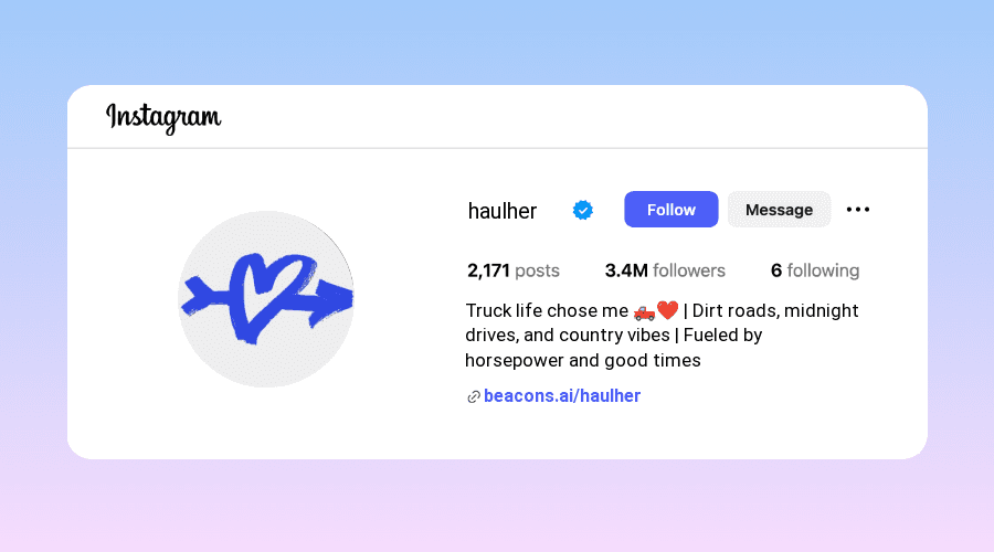 Truck Lover Instagram Bios design