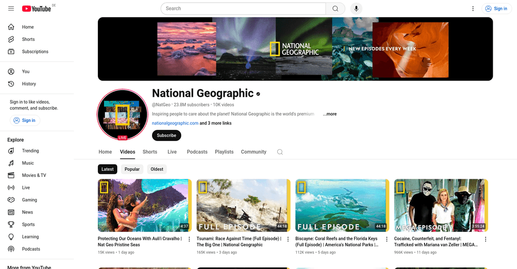 Top 10 Nature Youtubers to Watch in 2025 - My Framer Site