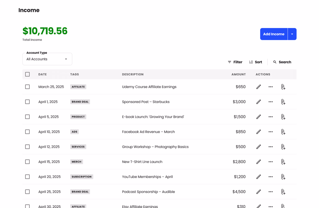 Creator Income Dashboard: Track Earnings & Revenue | Beacons
