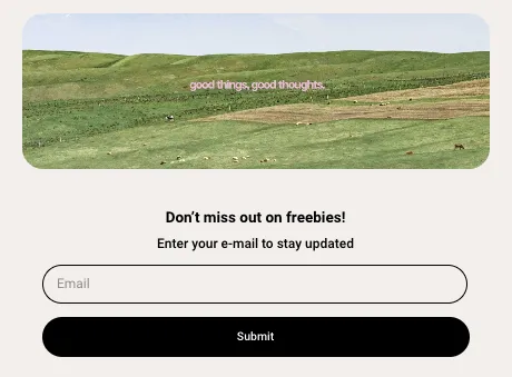 email sign up example