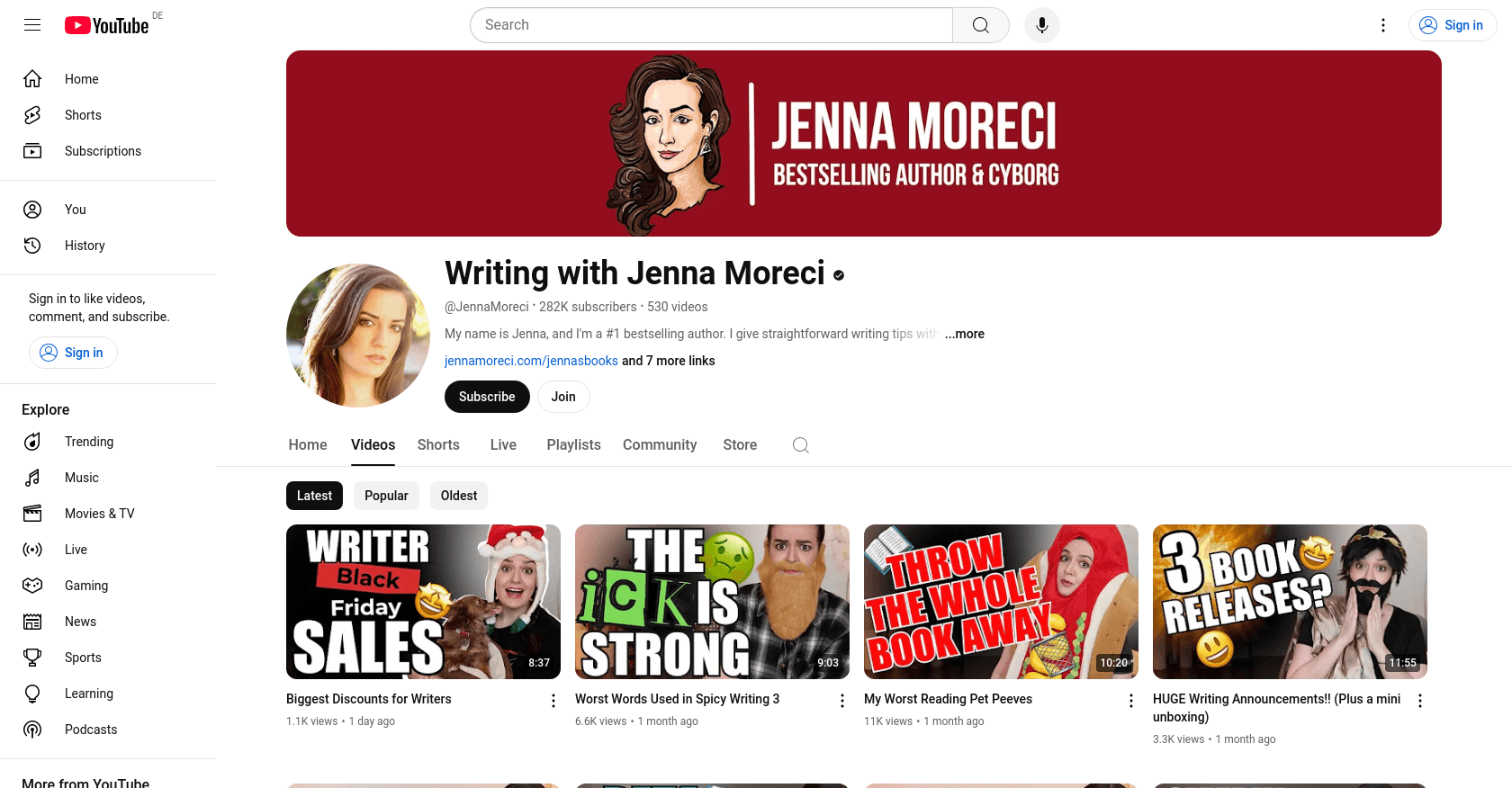 Top 10 Writing Youtubers to Watch in 2025 - My Framer Site