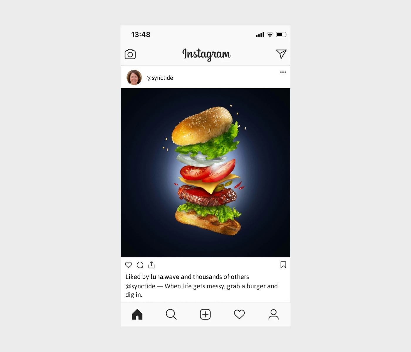 burger-caption-for-instagram