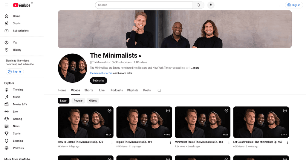 Top 10 Minimalism Youtubers to Watch in 2025 - My Framer Site