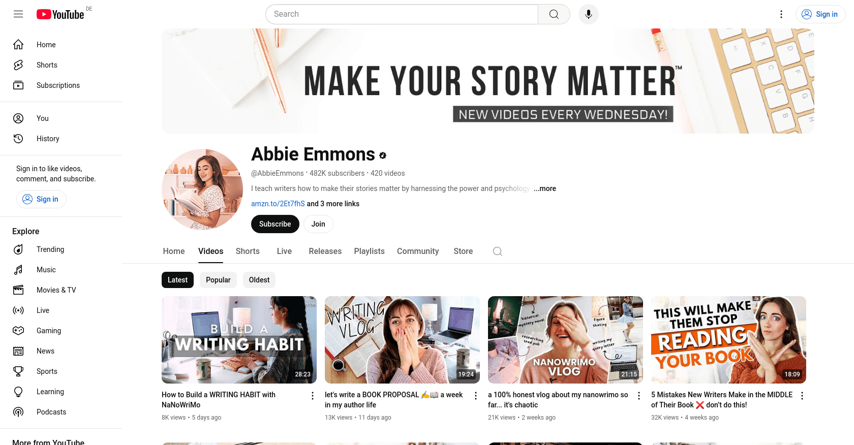 Top 10 Writing Youtubers to Watch in 2025 - My Framer Site