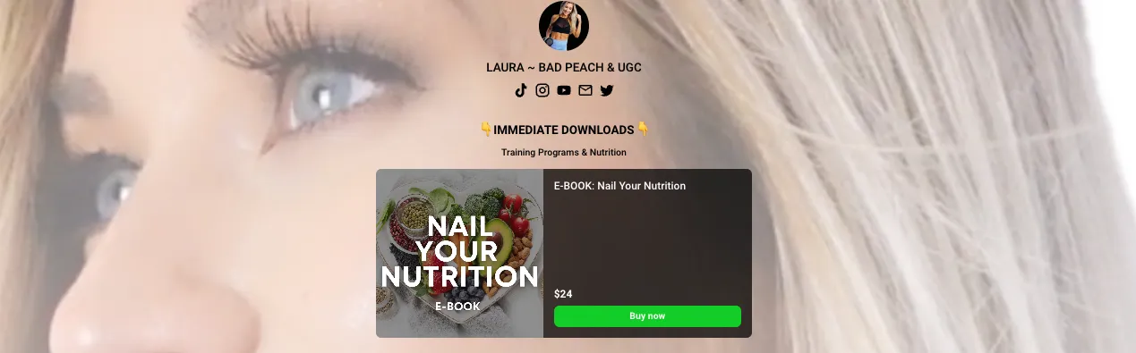 Nutrition eBook for sale on a Beacons Store