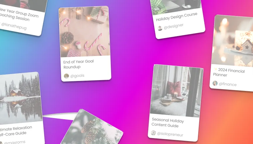 You can create holiday social media posts about limited-edition end of year digital products.