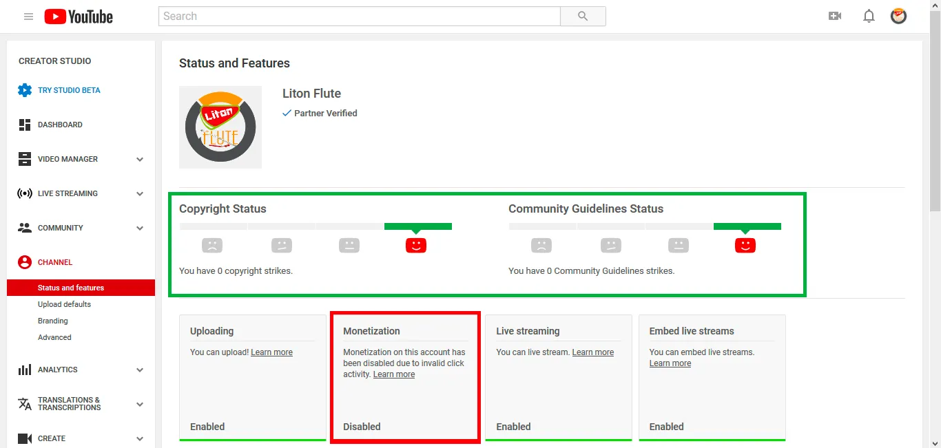 YouTube adsense