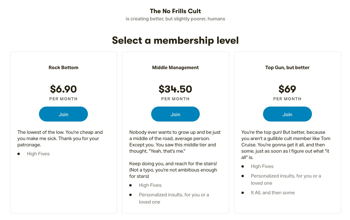 Patreon membership