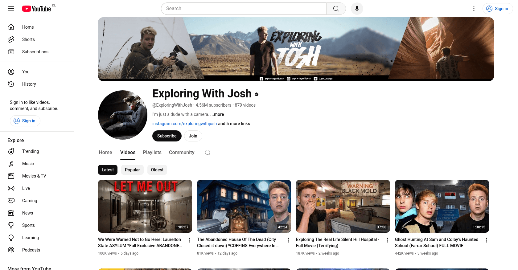 Top 10 Urban Exploration Youtubers to Watch in 2025 - My Framer Site