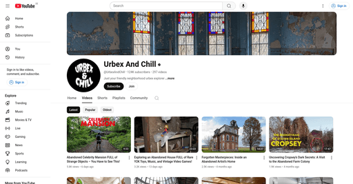 Top 10 Urban Exploration Youtubers to Watch in 2025 - My Framer Site